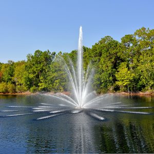 TriTier lake fountain by vertex close-up